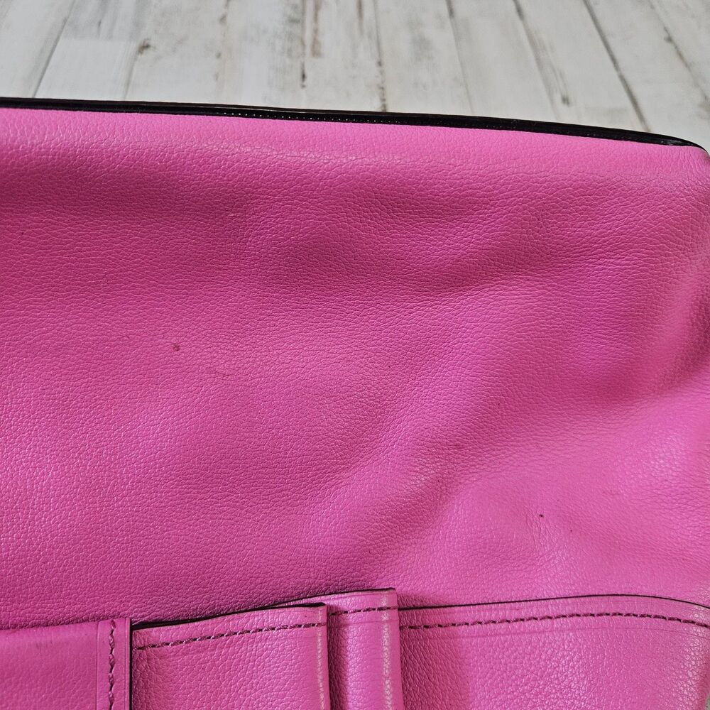 Kate Spade Women Shoulder Bag Hot Pink Pebbled Leather Bow Detail Barbiecore - Picture 11 of 15